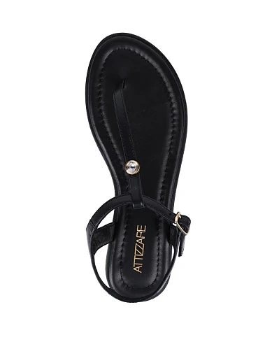 Женские сандалии Attizzare кожаные черные - фото 3 - Miraton