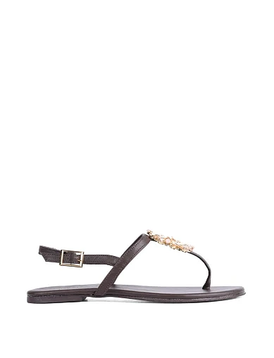 Женские сандалии Attizzare кожаные коричневые - фото 1 - Miraton