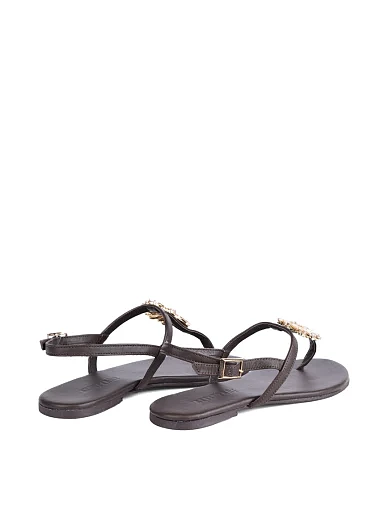 Женские сандалии Attizzare кожаные коричневые - фото 4 - Miraton