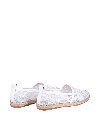 Женские эспадрильи Attizzare кожаные белые - фото 4 - Miraton