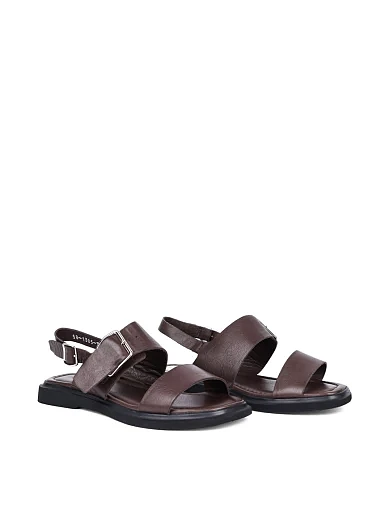 Женские сандалии Attizzare кожаные коричневые - фото 3 - Miraton