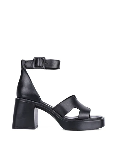 Женские босоножки Attizzare кожаные черные - фото 2 - Miraton