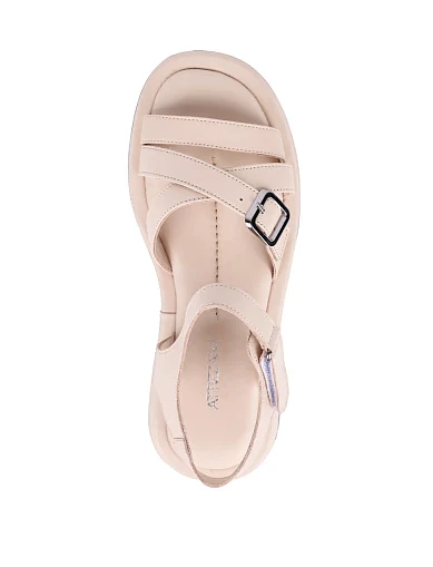 Женские сандалии Attizzare кожаные бежевые - фото 2 - Miraton