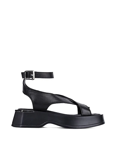 Женские сандалии Attizzare кожаные черные - фото 2 - Miraton