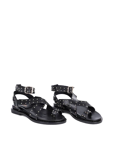 Женские сандалии Attizzare кожаные черные - фото 3 - Miraton