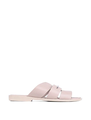 Женские шлепанцы Attizzare кожаные серые - фото 2 - Miraton