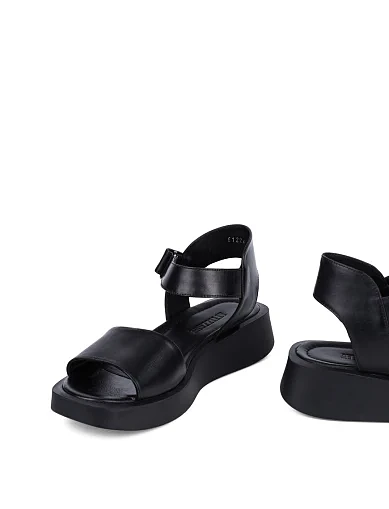 Женские сандалии Attizzare кожаные черные - фото 2 - Miraton