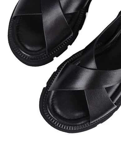 Жіночі сандалі Attizzare шкіряні чорні (135 25120) - фото 5 - Miraton