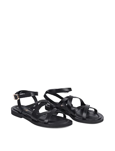 Женские сандалии Attizzare кожаные черные - фото 3 - Miraton