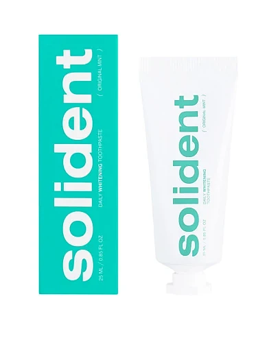 Щоденна відбілювальна зубна паста Solident Original mint / м'ята, 25 ml(Щоденна відбілювальна зубна паста Solident Origina) - фото 1 - Miraton