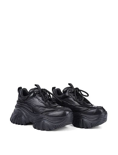 Жіночі кросівки MIRATON шкіряні чорні(399-1) - фото 3 - Miraton