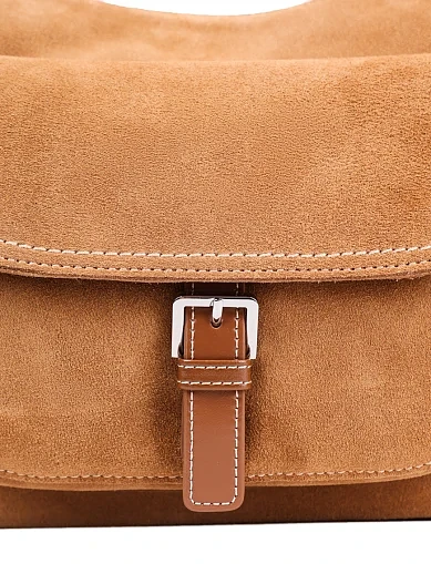Жіноча сумка через плече MIRATON замшева кемел(9099-2) - фото 5 - Miraton