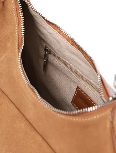 Жіноча сумка через плече MIRATON замшева кемел(9099-2) - фото 6 - Miraton
