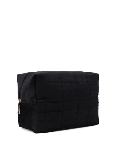 Косметичка велюрова чорна(MK-38) - фото 1 - Miraton