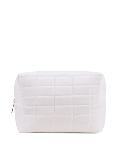 Косметичка велюрова біла(MK-39) - фото 1 - Miraton