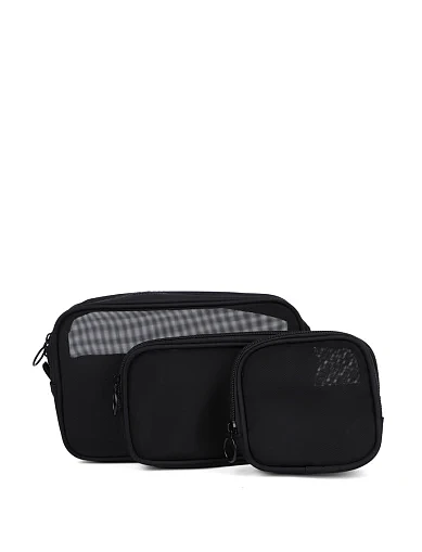 Косметичка з сітки чорна(PK-18) - фото 1 - Miraton