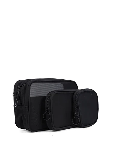 Косметичка з сітки чорна(PK-18) - фото 2 - Miraton