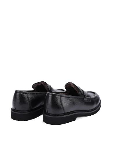 Чоловічі туфлі лофери шкіряні чорні (9368D-103-305AM) - фото 4 - Miraton