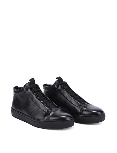 Чоловічі черевики шкіряні чорні (8587X-630-A8R) - фото 3 - Miraton