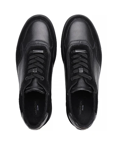 Мужские кеды MIRATON замшевые черные - фото 2 - Miraton