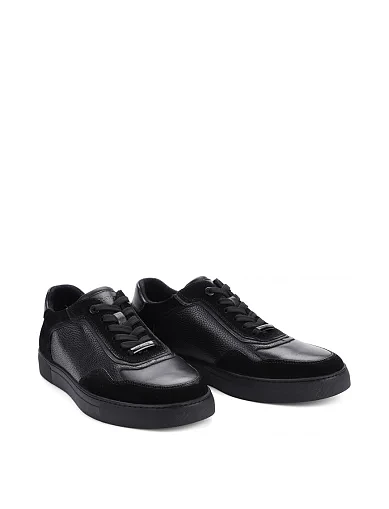 Мужские кеды MIRATON замшевые черные - фото 3 - Miraton