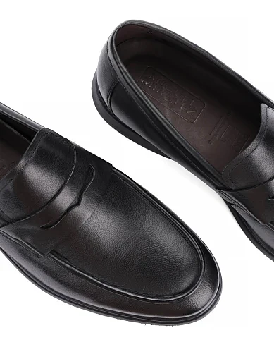 Чоловічі туфлі лофери Miguel Miratez шкіряні чорні (M059A-610-TY1) - фото 5 - Miraton