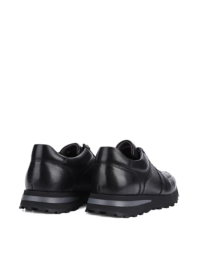 Мужские кроссовки MIRATON кожаные черные - фото 4 - Miraton