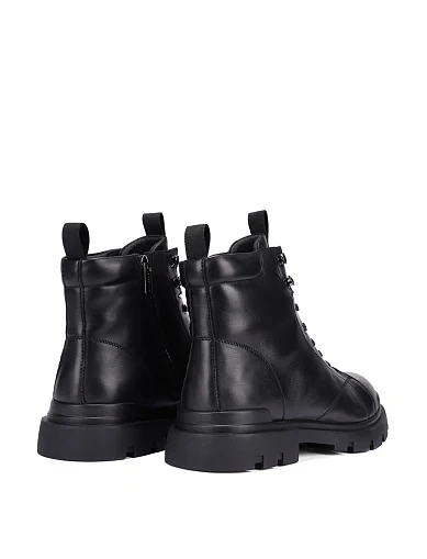 Мужские ботинки кожаные черные - фото 4 - Miraton