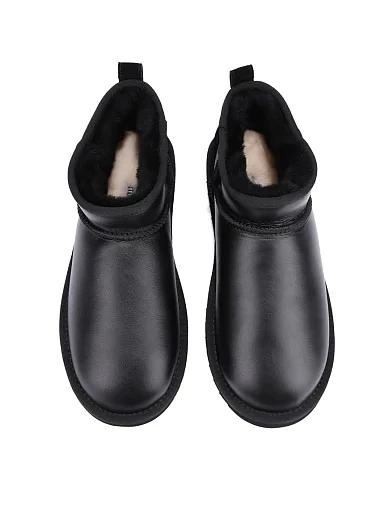 Мужские угги кожаные черные - фото 5 - Miraton