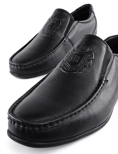 Чоловічі мокасини шкіряні чорні (3108A-72-961M) - фото 5 - Miraton