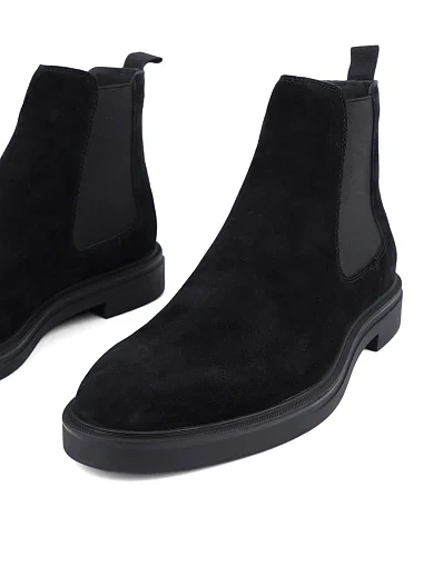 Мужские ботинки челси MIRATON замшевые черные - фото 2 - Miraton