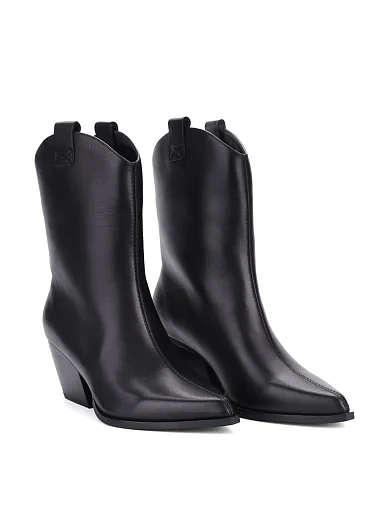 Жіночі черевики козаки MIRATON шкіряні чорні(JR886-3) - фото 3 - Miraton