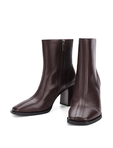 Женские ботинки MIRATON кожаные коричневые - фото 5 - Miraton