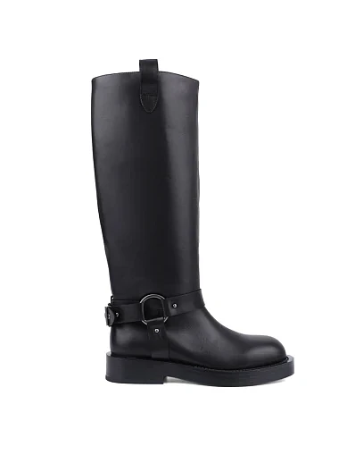 Женские сапоги MIRATON кожаные черные - фото 1 - Miraton