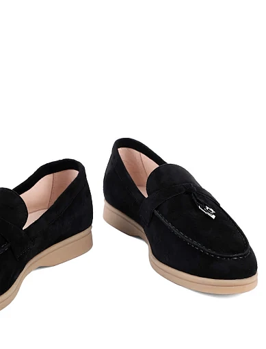 Жіночі сліпери Attizzare велюрові чорні(Y935-2 FW25-26) - фото 5 - Miraton