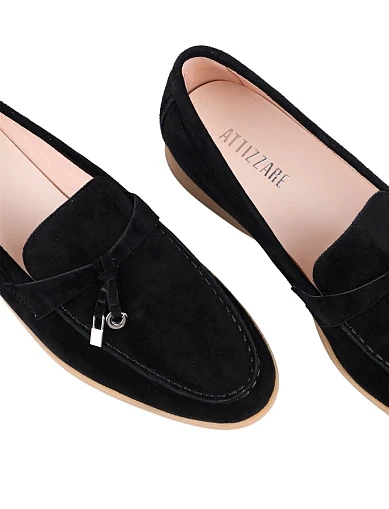 Жіночі сліпери Attizzare велюрові чорні(Y935-2 FW25-26) - фото 6 - Miraton