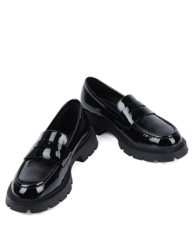 Жіночі туфлі MIRATON з наплаку чорні(2029-6-1) - фото 2 - Miraton