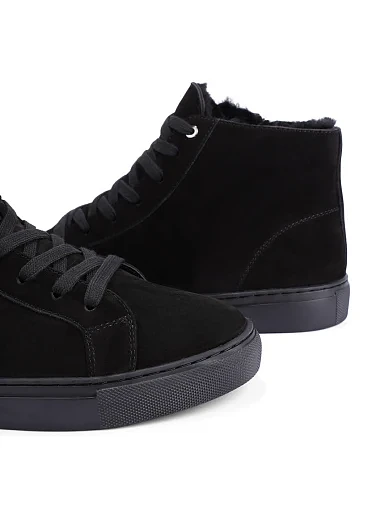 Женские ботинки Attizzare из нубука черные - фото 2 - Miraton