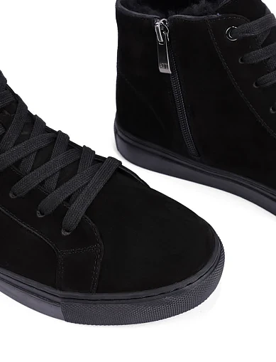 Женские ботинки Attizzare из нубука черные - фото 5 - Miraton