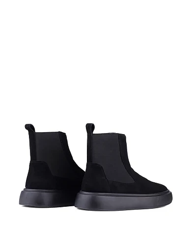 Жіночі черевики Attizzare велюрові чорні(2202-33-1) - фото 4 - Miraton