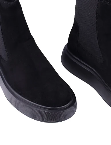 Жіночі черевики Attizzare велюрові чорні(2202-33-1) - фото 5 - Miraton