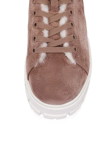 Женские кеды Attizzare велюровые бежевые - фото 5 - Miraton