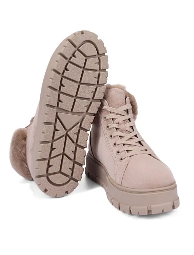 Жіночі черевики Attizzare велюрові бежеві(BF2203-1-1A) - фото 5 - Miraton