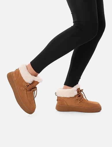 Жіночі черевики Attizzare велюрові бежеві(BR2023-6-1) - фото 1 - Miraton