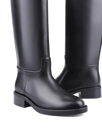 Женские сапоги Attizzare кожаные черные - фото 2 - Miraton