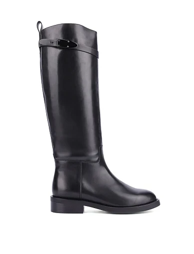 Жіночі чоботи Attizzare шкіряні чорні(A708-1626-1) - фото 1 - Miraton