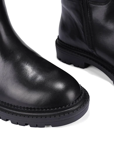 Женские сапоги Attizzare кожаные черные - фото 2 - Miraton