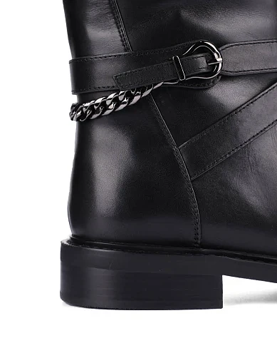 Женские сапоги Attizzare кожаные черные - фото 3 - Miraton