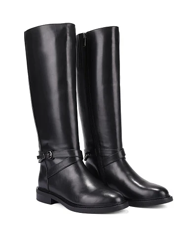 Женские сапоги Attizzare кожаные черные - фото 4 - Miraton