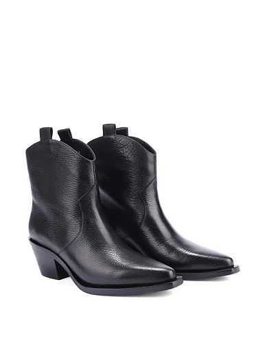 Женские ботинки MIRATON кожаные черные - фото 3 - Miraton